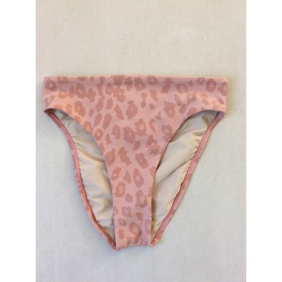 PilyQ Swim Bikini Bottom Animal Print High Leg Swimwear - Picture 1 of 7